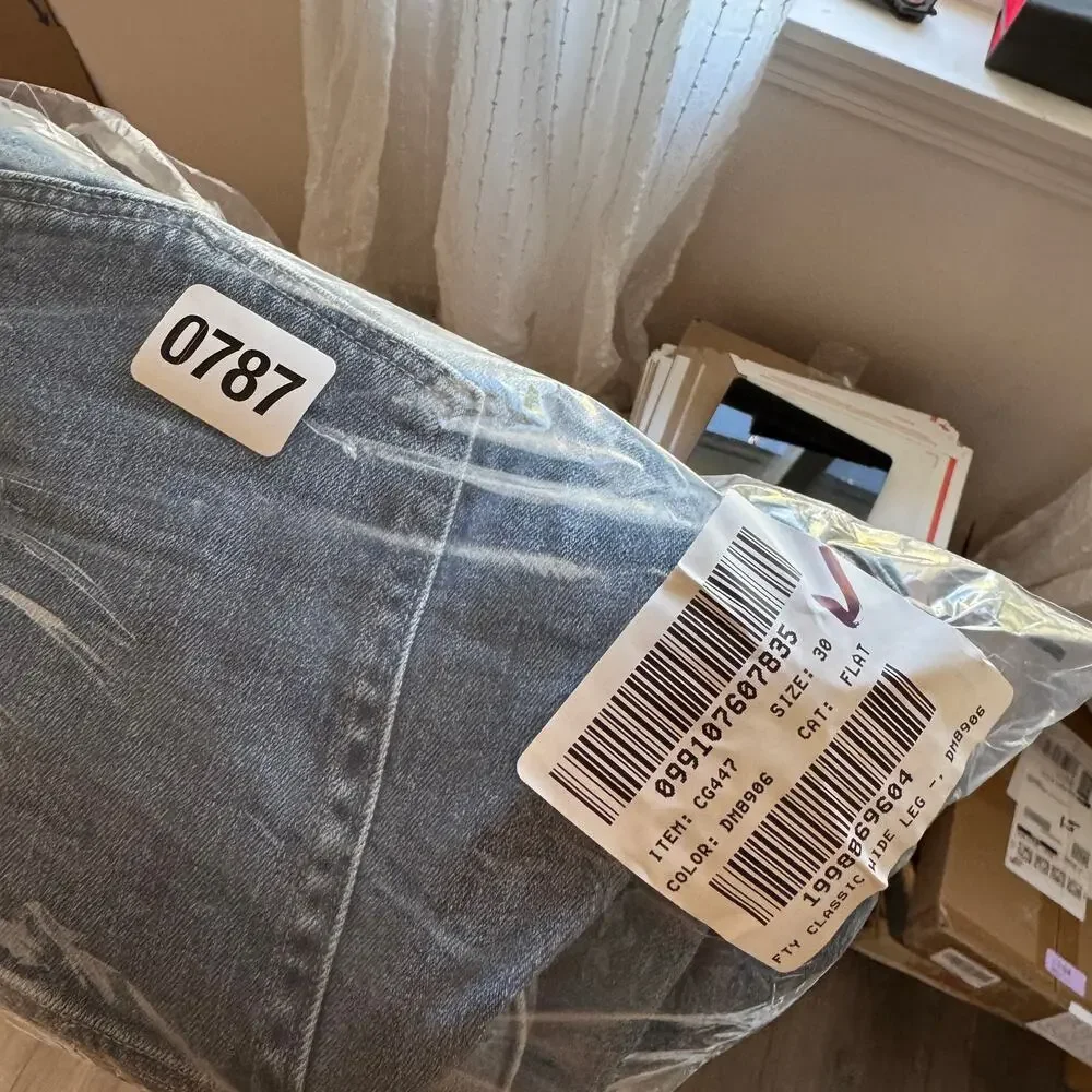 J.Crew Classic Wide-Leg Jeans WMNS 30 Blue Basin Wash All-Day Stretch High-Rise